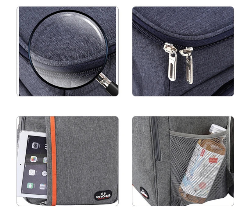 18L Portable Thermal Lunch Bag Waterproof Insulated Food Box Durable Oxford Cloth Cooler Ice Case for Camping And Picnics