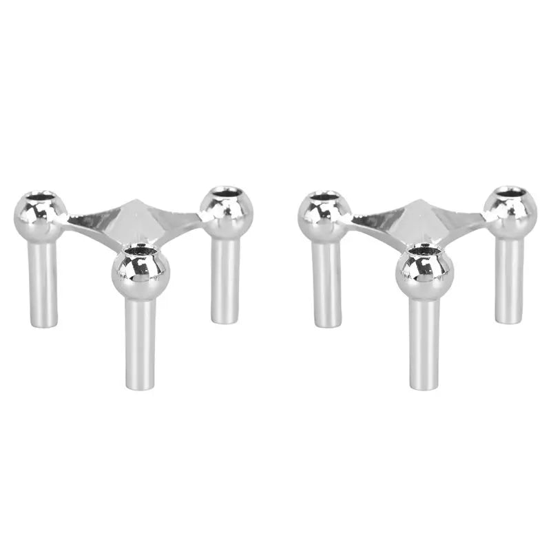 Nordic silver metal candle holder