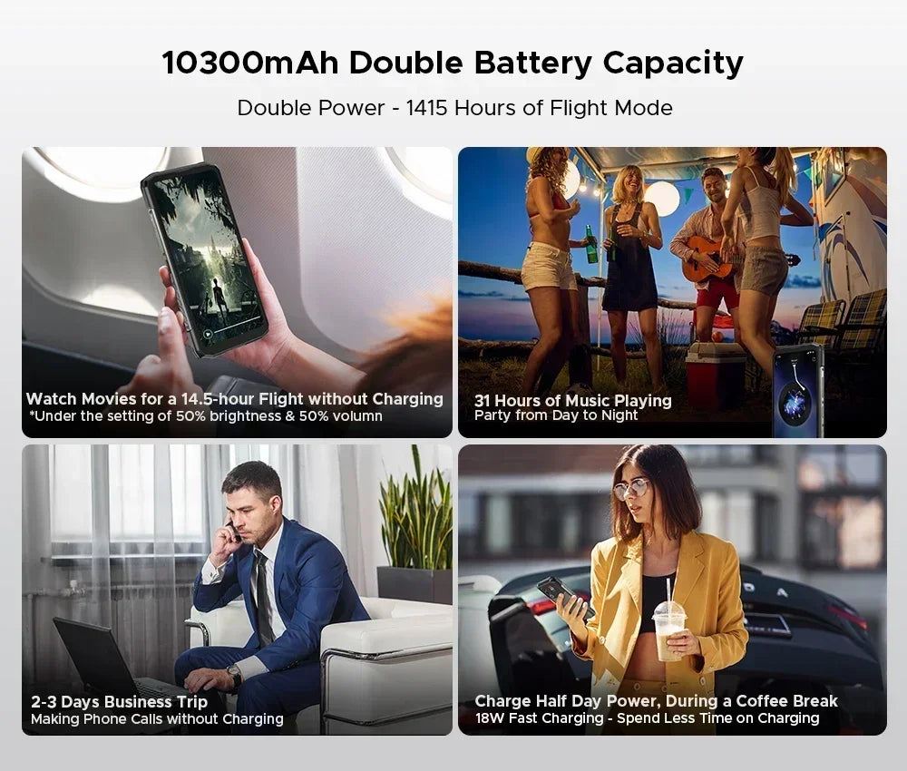 DOOGEE Blade 20 Ultra – Rugged Smartphone 512GB | 10300mAh Battery | Face ID & GPS