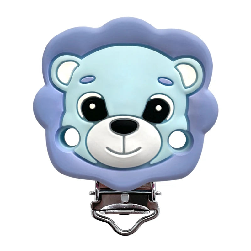 Lion Baby Teether Set – 1/3/10pcs Silicone Beads & Pacifier Chain