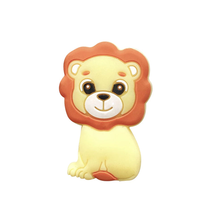 Lion Baby Teether Set – 1/3/10pcs Silicone Beads & Pacifier Chain