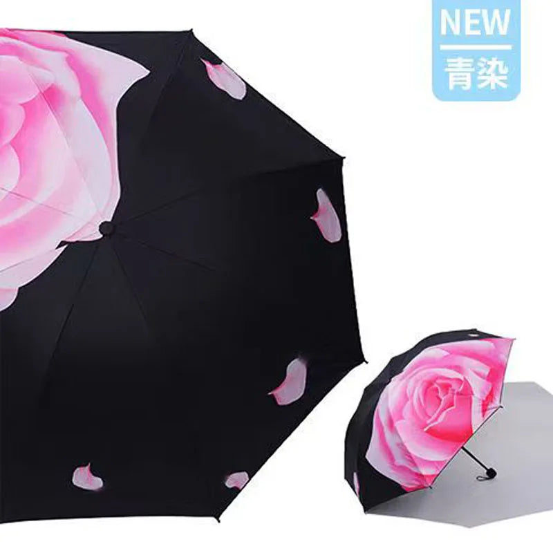 Blue Sky Umbrella – Anti-UV Folding Parasol with Cloud Print for Men & Women
