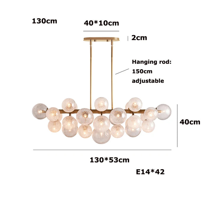 2025 New Trend Home Decoration Glass Bubble Series Chandelier Lighting Lustre Para Sala Estar For Living Room Dinning Room