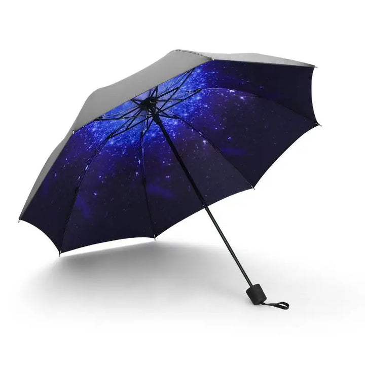 Blue Sky Umbrella – Anti-UV Folding Parasol with Cloud Print for Men & Women