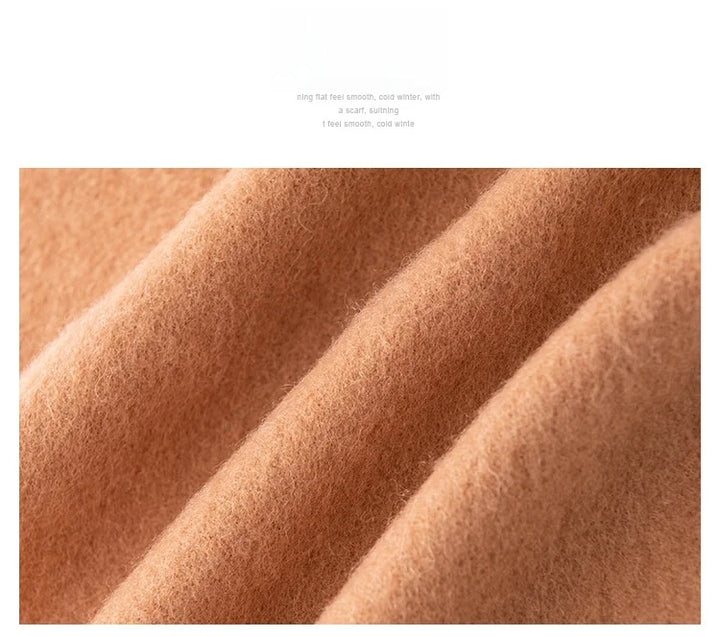 Ladies 100% Pure Wool Scarf Versatile Simple Design Warm Solid Color Shawl for Autumn Winter Commute