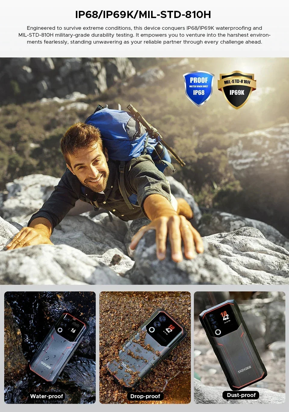 DOOGEE Blade 20 Ultra – Rugged Smartphone 512GB | 10300mAh Battery | Face ID & GPS