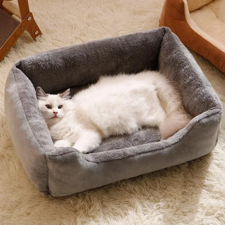 Cozy Pet Bed – Cushioned Basket for Cats & Small Dogs