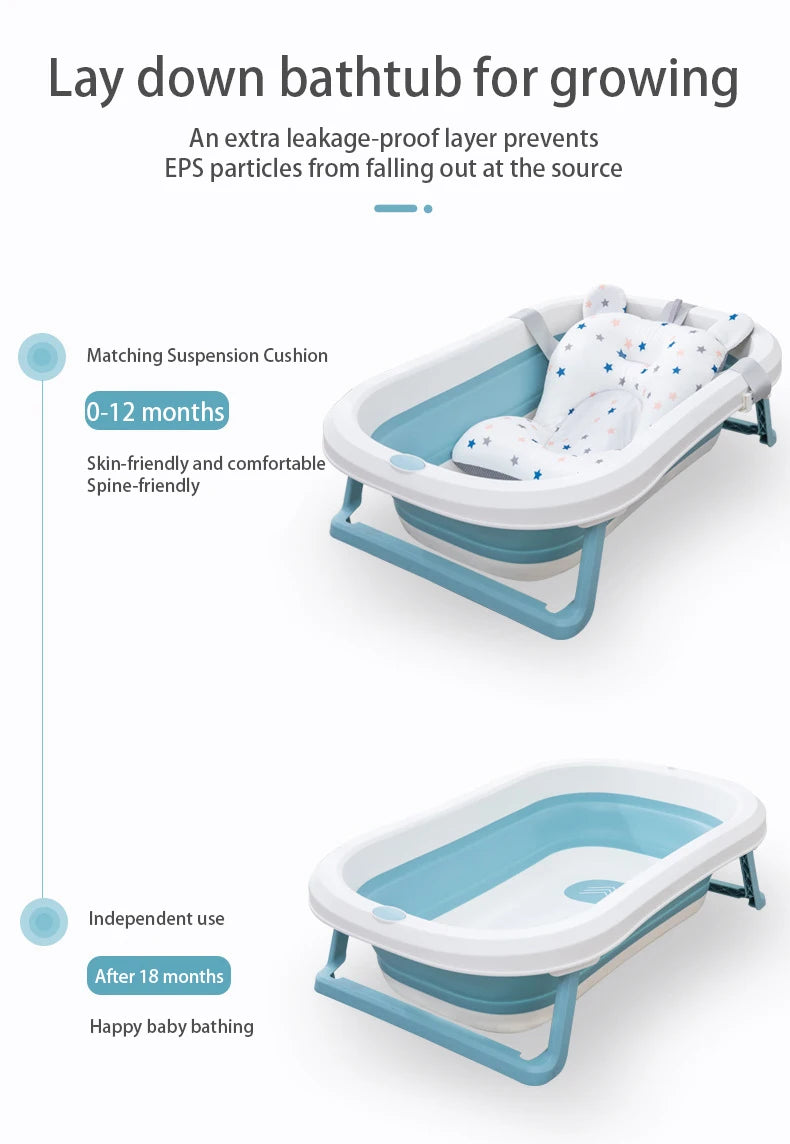 Baby Bath Support Pad – Foldable, Floating & Adjustable Cushion for Newborns