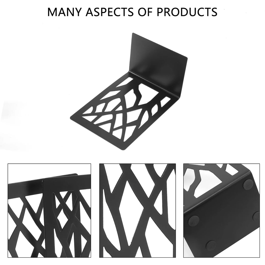A89Q Metal Bookends Heavy Duty Book Ends for Office Desk Book Shelf Holder Home Bookend Supports