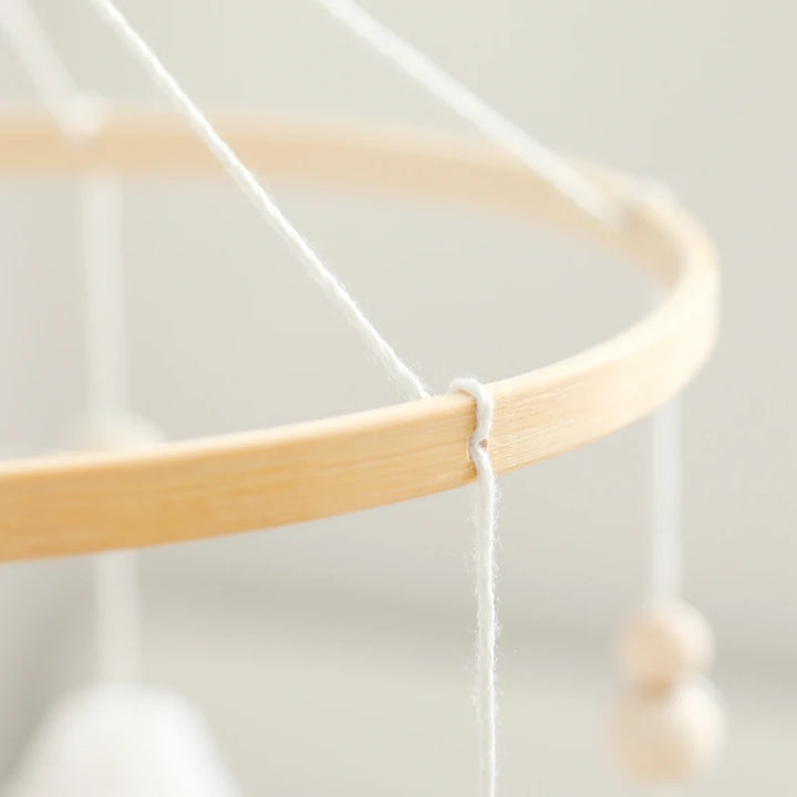 Cartoon Bear Crib Mobile – Soft Felt Music Bell for Newborns