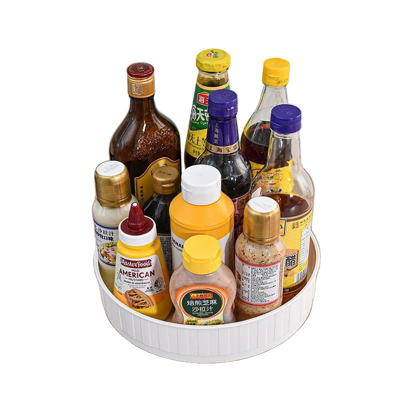 360° Rotating Spice Rack – Anti-Slip Round Organizer for Kitchen & Cabinet (1/4Pcs)