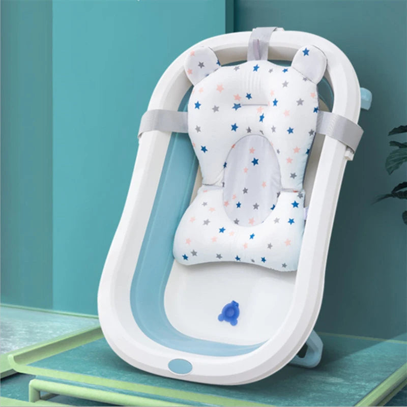 Baby Bath Support Pad – Foldable, Floating & Adjustable Cushion for Newborns