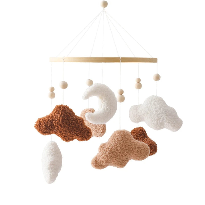 Cartoon Bear Crib Mobile – Soft Felt Music Bell for Newborns