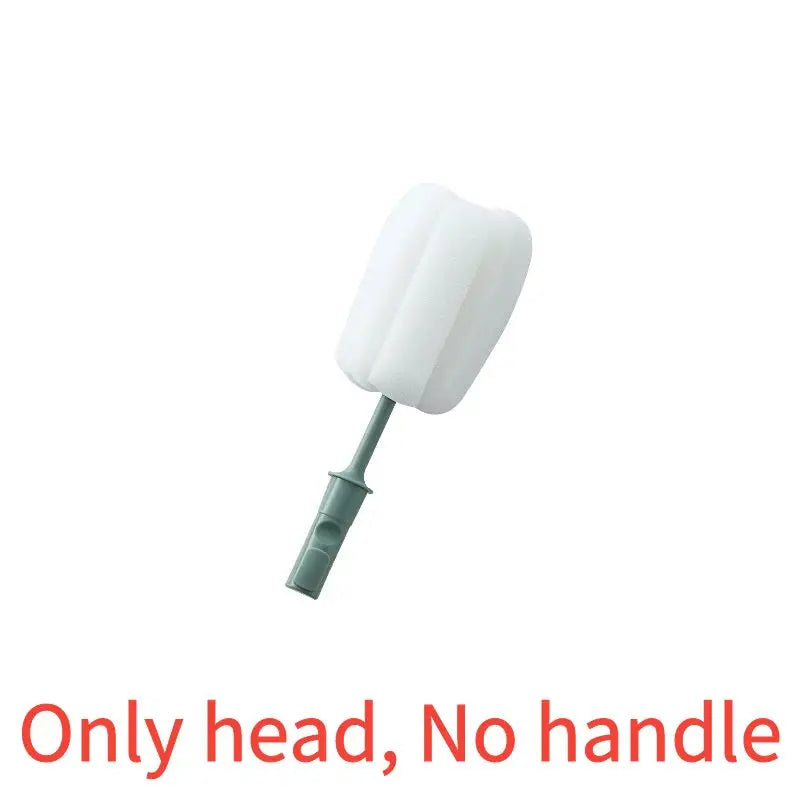 360 Degree Rotating Handheld Bottle Brush Set Soft Food Grade Head for Baby Pacifier Cup Nipple Cleaning 0-6m to 4-6y