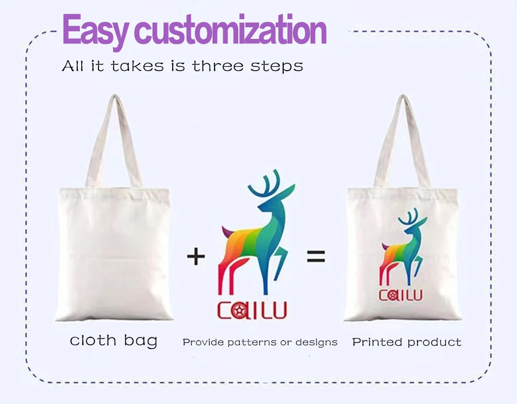 Custom Printed Logo Canvas Tote Bag Thickened 3D Linen Shopping Bag Eco-Friendly Wholesale Customizable Handbag