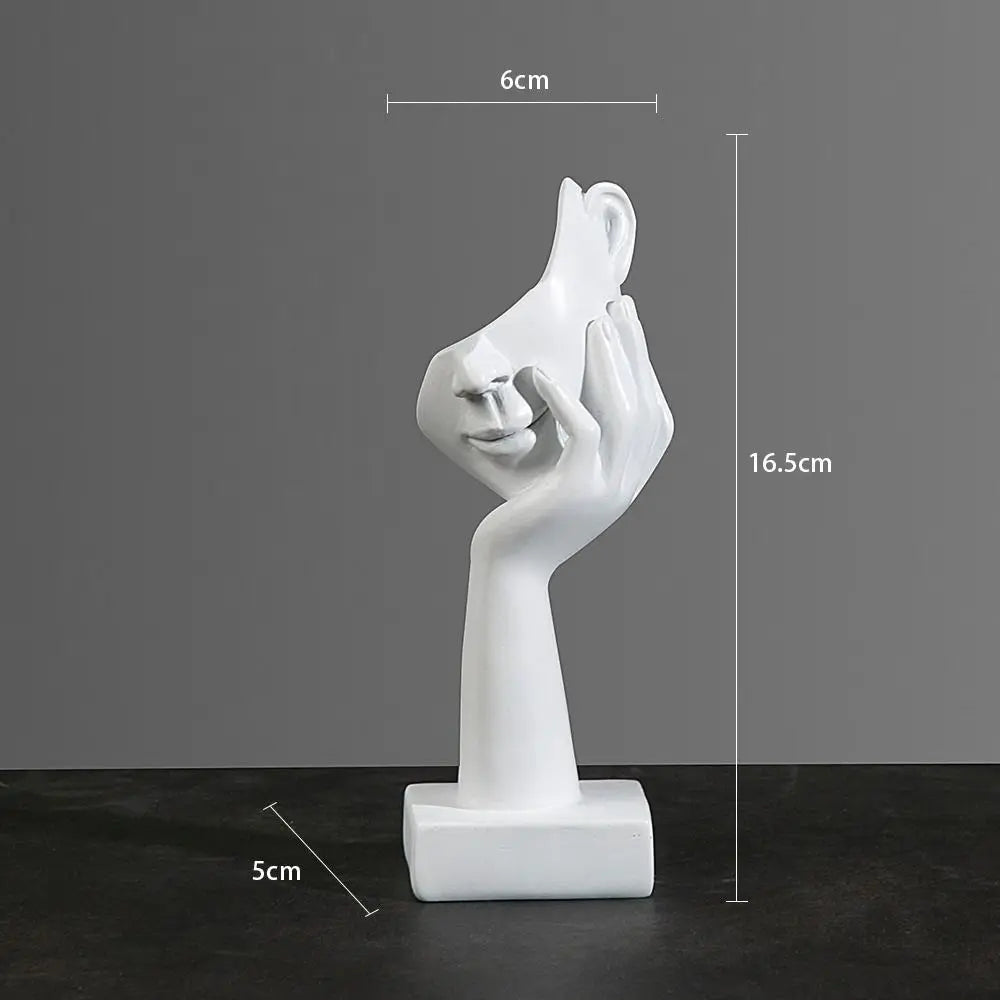 Nordic Resin Abstract Statue Desktop Ornaments Sculpture Figurines Face Character Light Luxury Art Crafts Office Home Decor