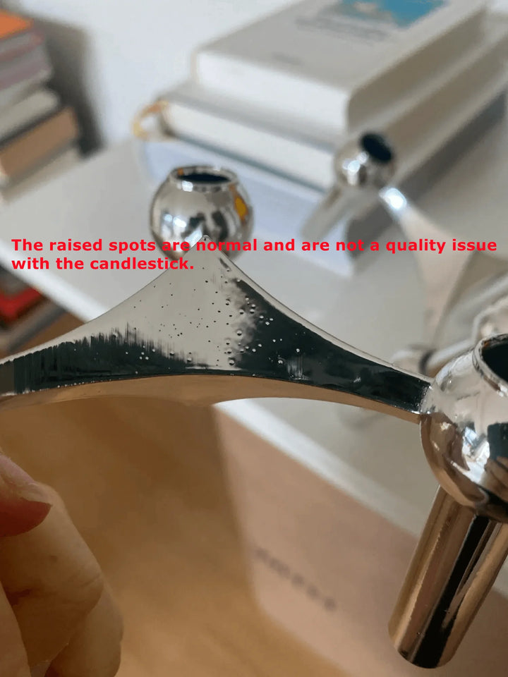 Nordic Silver Metal Molecular Structure Candle Holder Modern Style Stainless Steel Candelabra Living Room Centerpiece Decoration Gift