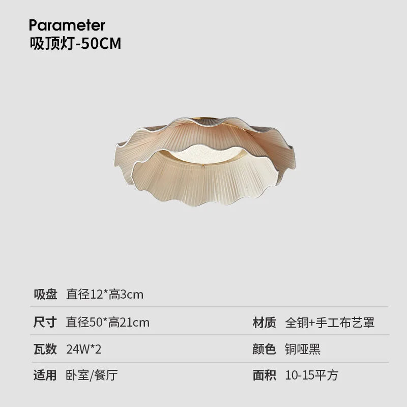 Arwen LED Wave Pendant Lamp White round Modern Nordic Design for Dining Room Study Bedroom Simple Artistic Wabi Sabi Style