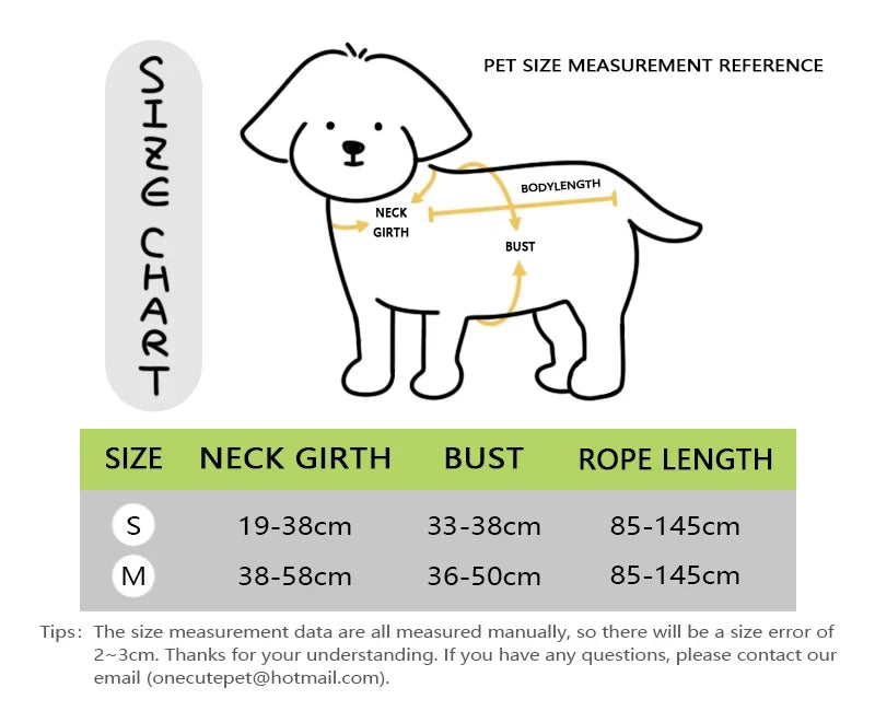 Adjustable Pet Harness Set – Reflective Macaron Style for Small Dogs & Cats