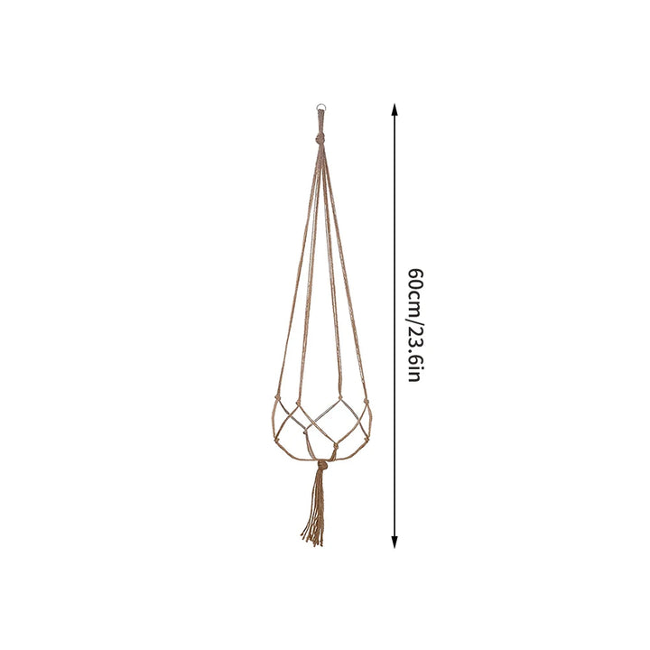 Hand-Woven Cotton Rope Plant Hanger – Indoor & Outdoor Boho Wall Decor