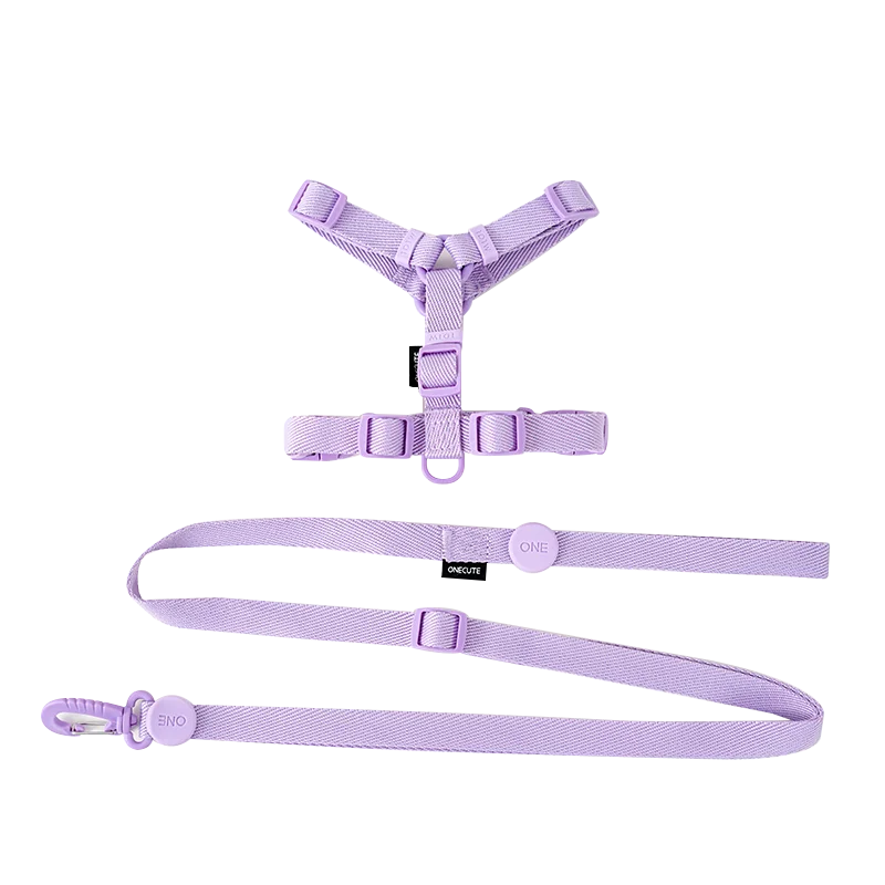 Adjustable Pet Harness Set – Reflective Macaron Style for Small Dogs & Cats