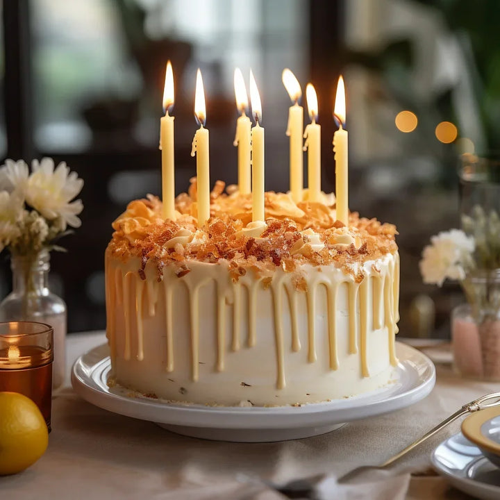 25PCS Natural Beeswax Hanukkah Candles – Thin Tapered, Unscented Honey Wax for Rituals & Celebrations