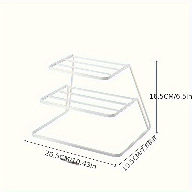 1PC Iron Three-Tier Kitchen Dish Rack Storage Organizer for Plate Tableware Drain Cabinet Layered Shelf