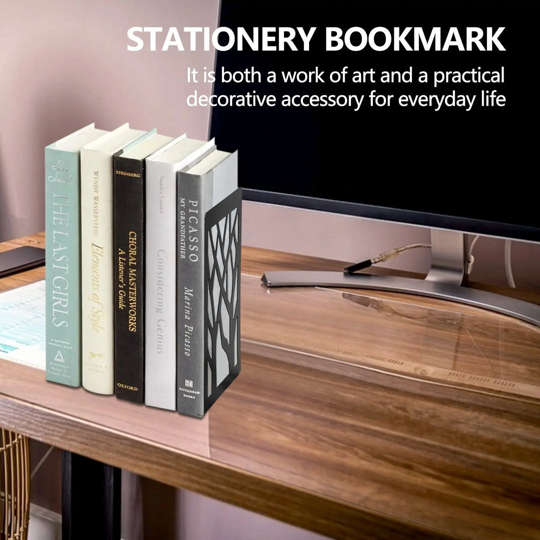 A89Q Metal Bookends Heavy Duty Book Ends for Office Desk Book Shelf Holder Home Bookend Supports