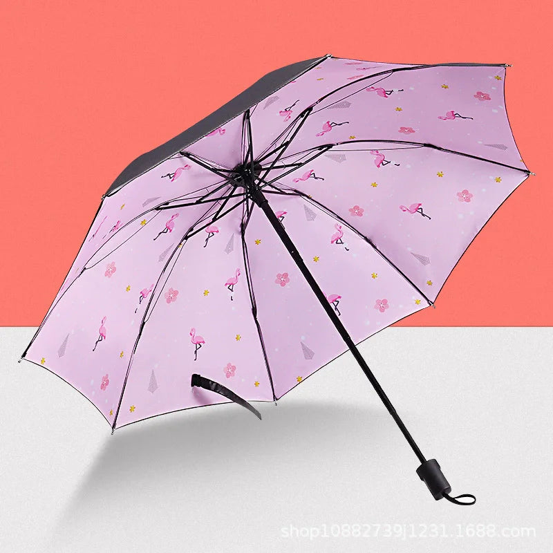 Blue Sky Umbrella – Anti-UV Folding Parasol with Cloud Print for Men & Women