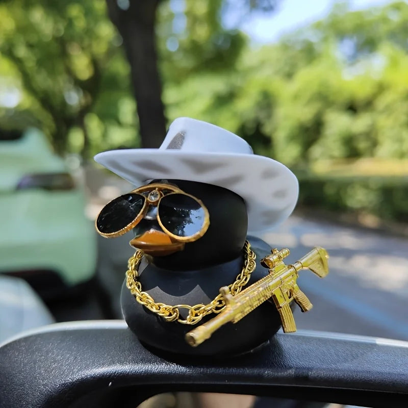 Black Duck Cowboy Hat – Fun Car Mirror Decoration