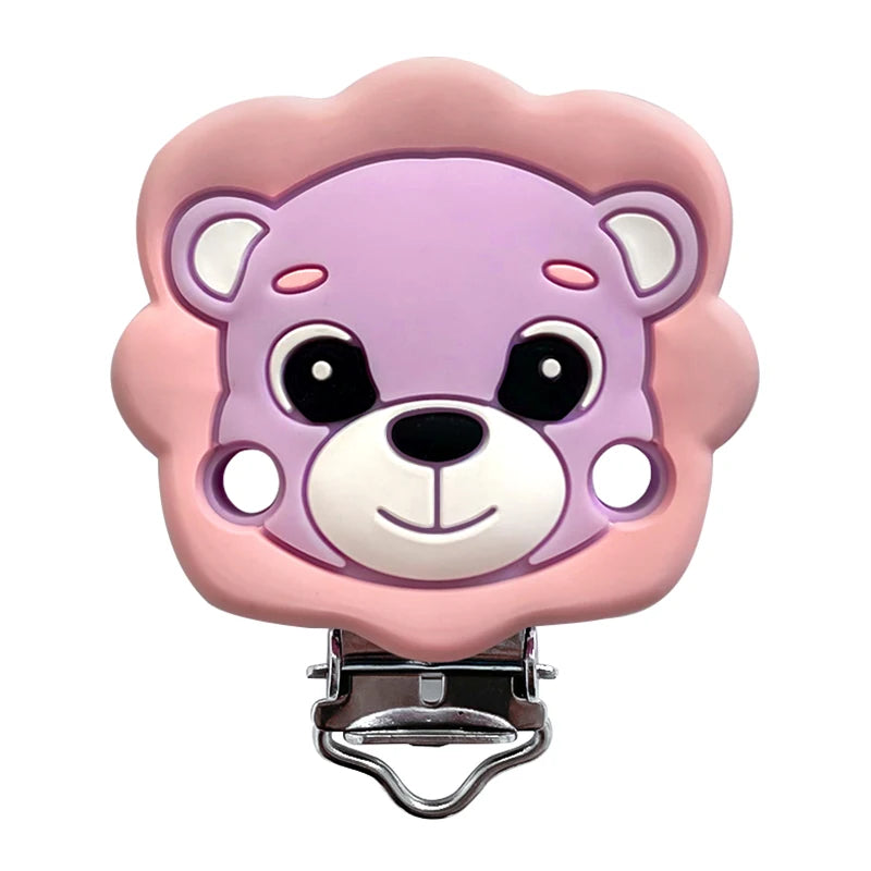 Lion Baby Teether Set – 1/3/10pcs Silicone Beads & Pacifier Chain