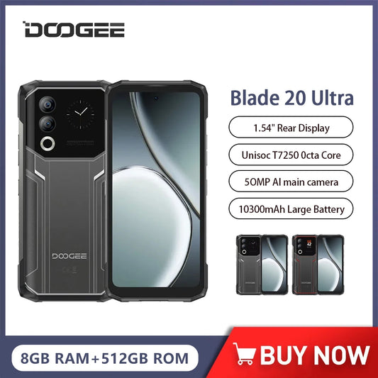 DOOGEE Blade 20 Ultra – Rugged Smartphone 512GB | 10300mAh Battery | Face ID & GPS
