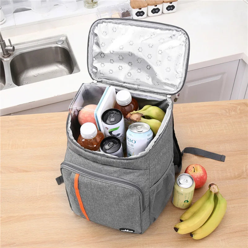 18L Portable Thermal Lunch Bag Waterproof Insulated Food Box Durable Oxford Cloth Cooler Ice Case for Camping And Picnics