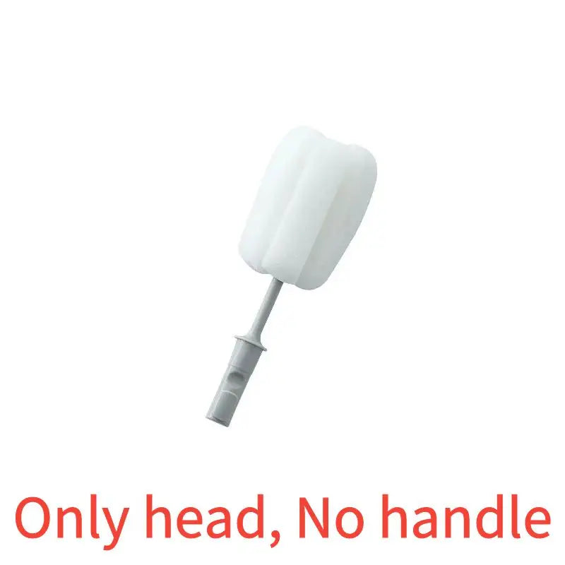 360 Degree Rotating Handheld Bottle Brush Set Soft Food Grade Head for Baby Pacifier Cup Nipple Cleaning 0-6m to 4-6y