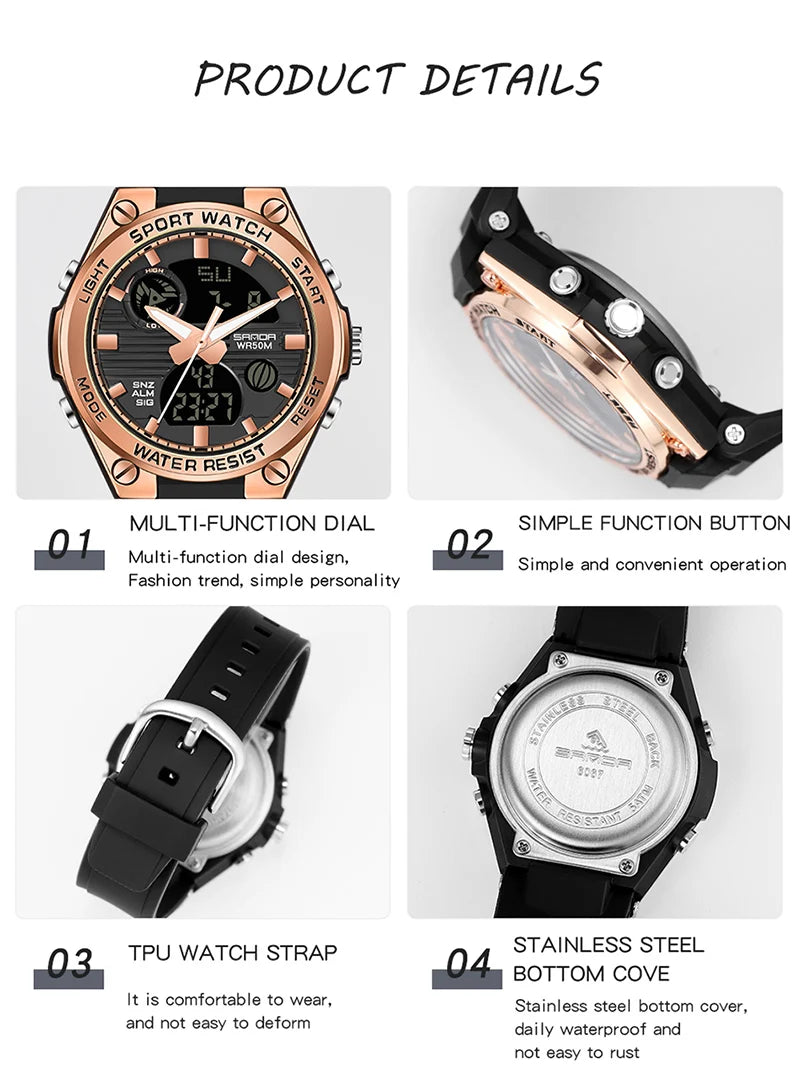 SANDA Girl Electronic Watch