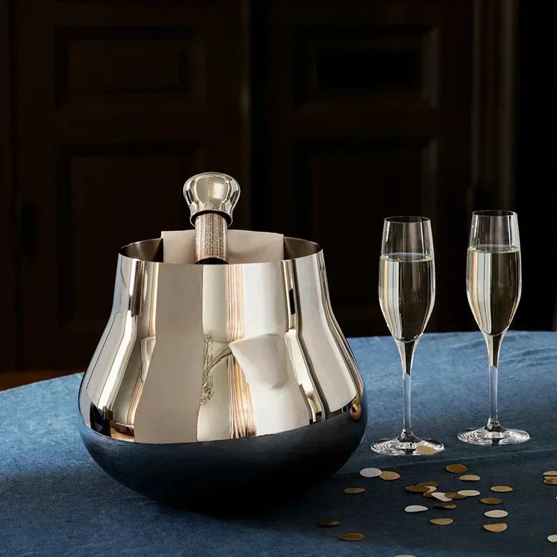 Stainless steel ice bucket