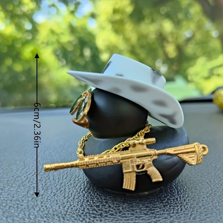 Black Duck Cowboy Hat – Fun Car Mirror Decoration