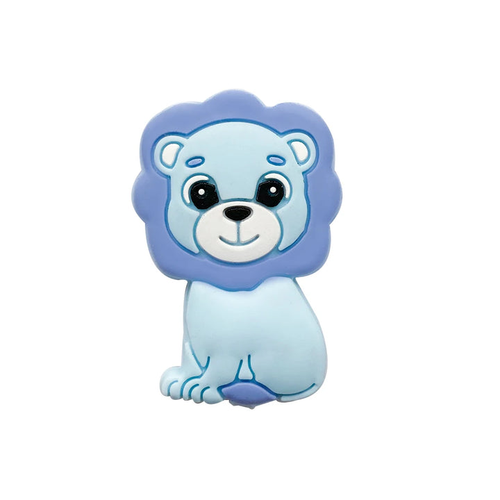 Lion Baby Teether Set – 1/3/10pcs Silicone Beads & Pacifier Chain