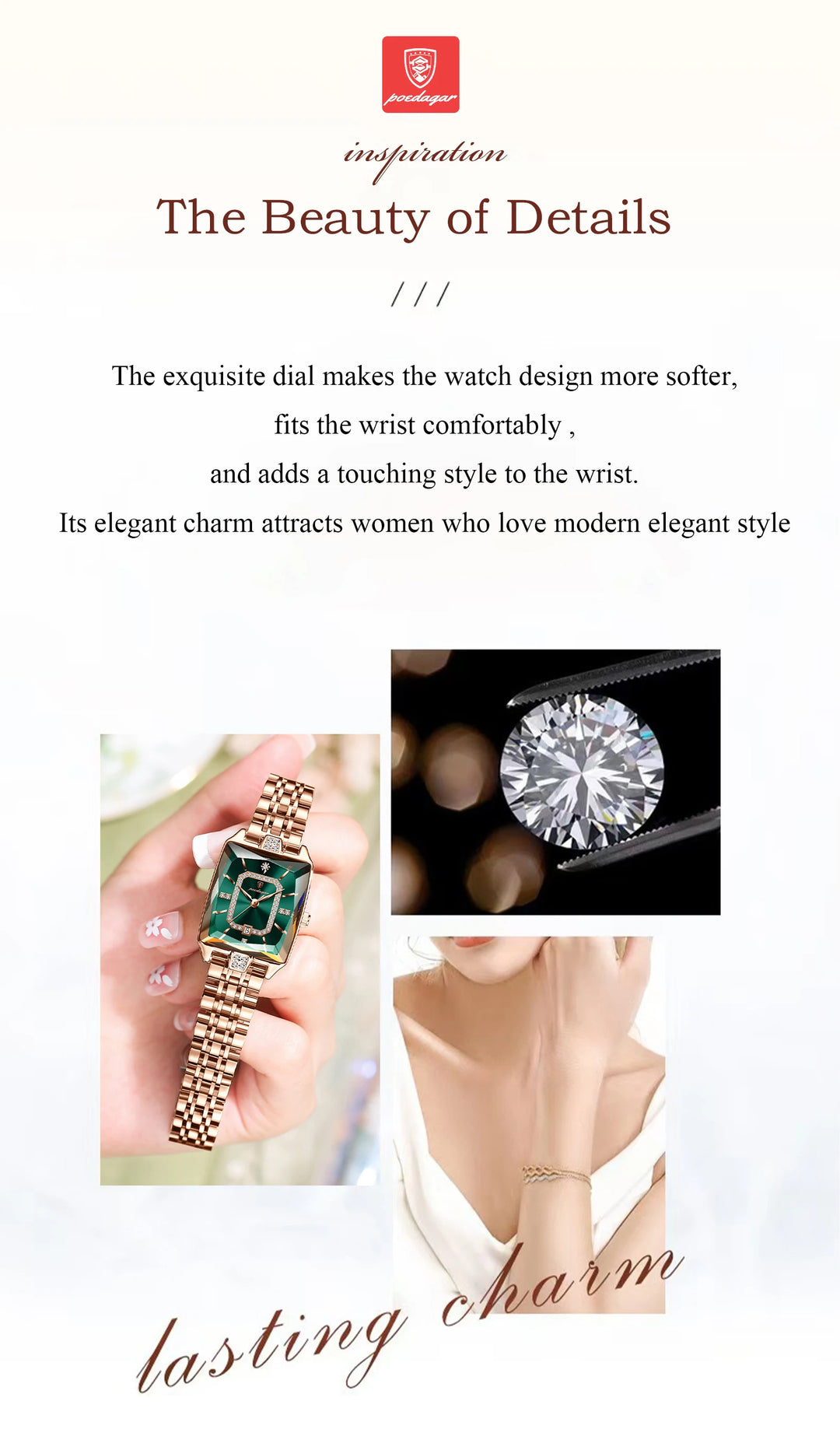 POEDAGAR Luxury Woman Watch