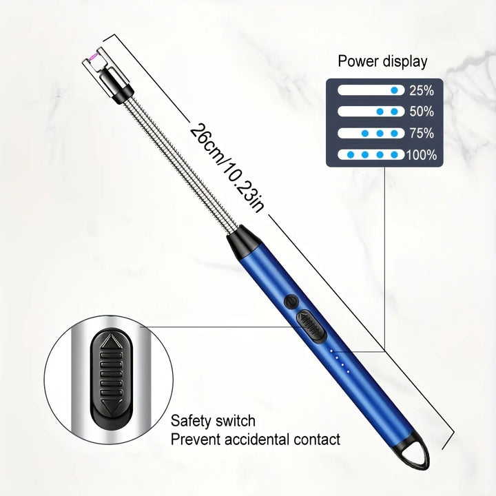 4PC USB Rechargeable Arc Lighters – 360° Flameless Windproof for Candles, BBQ & Camping
